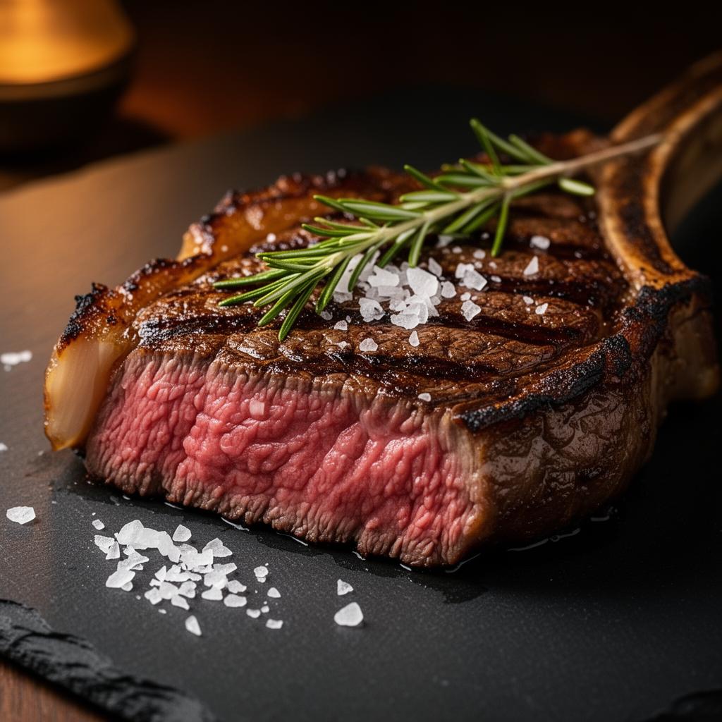 Ribeye steak la grătar